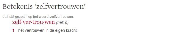betekenis zelfvertrouwen betekenis zelfvertrouwen